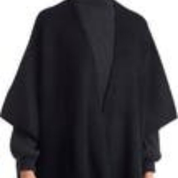 100% Black Cashmere Cape